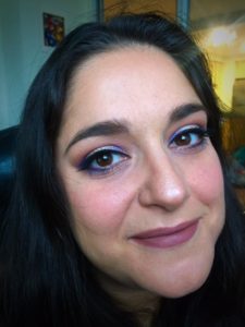 purple eyeshadow step by step tutorial. buxom colourpop too faced l'oreal makeupgeek beauty blogger pinterest