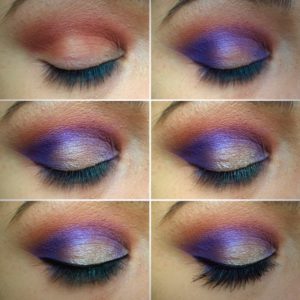 purple eyeshadow step by step tutorial. buxom colourpop too faced l'oreal makeupgeek beauty blogger pinterest